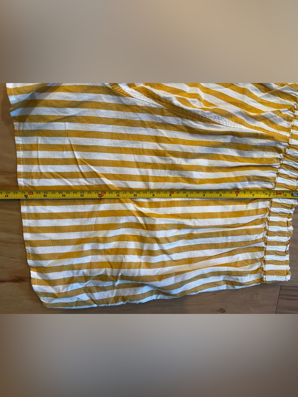 Madewell NWT Yellow White Striped Poplin Pull-On Shorts Size L - Picture 7 of 9